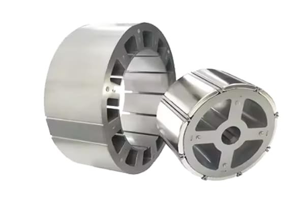 Diagrams of common motor magnet shapes: Arc/Tile, Bread-loaf Segment, and a full Ring.