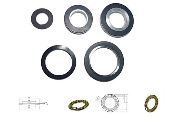 A side-by-side comparison of a simple sintered disc magnet and a complex, injection-molded bonded multi-pole ring magnet.