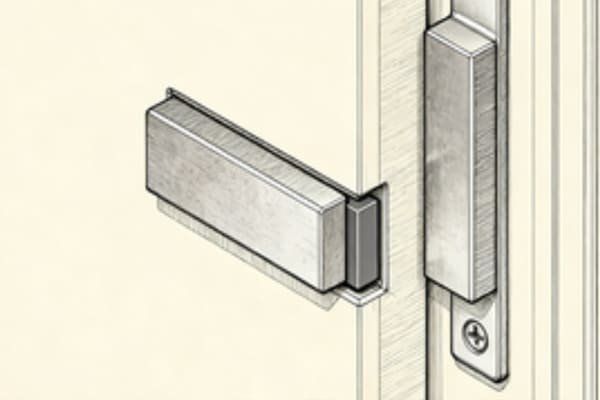 magnet placement and striking plates on doors